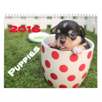 Go Cute ~ Go Puppy 2016 Calendar by Fanattic at Zazzle