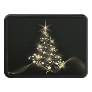 Go;d Shine of Stars on Christmas Tree Dark  Hitch Cover