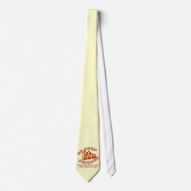Go Deep Chicago Style Pizza Tie (Front)