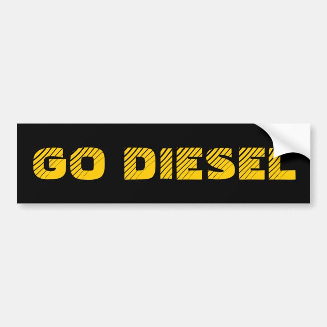 GO DIESEL BUMPER STICKER (Front)