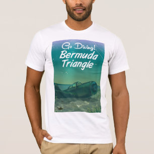 Go Diving! Bermuda triangle travel poster T-Shirt