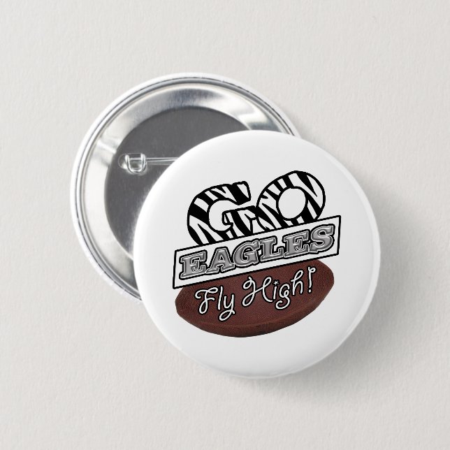 GO EAGLES! PINBACK BUTTON (Front & Back)