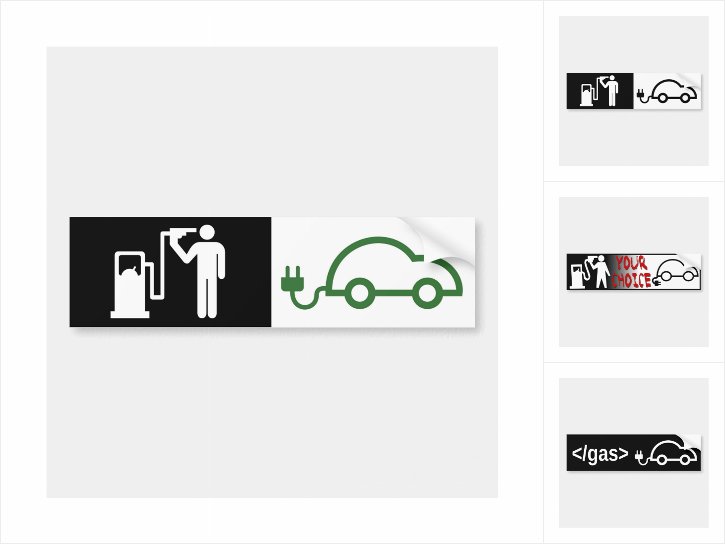 Go Electric - Death by Petrol Bumper Stickers