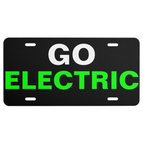 Go Electric License Plate