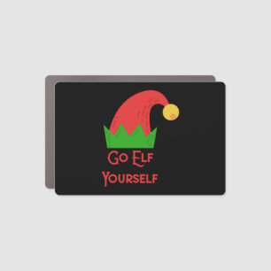 Go Elf Yourself Christmas Elf Hat Car Magnet