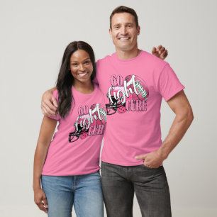 Go Fight Cure Breast Cancer Football T-Shirt