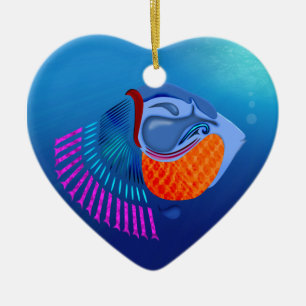 Go Fish Ceramic Ornament