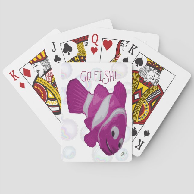 gO fIsH! (pink) Poker Cards (Back)