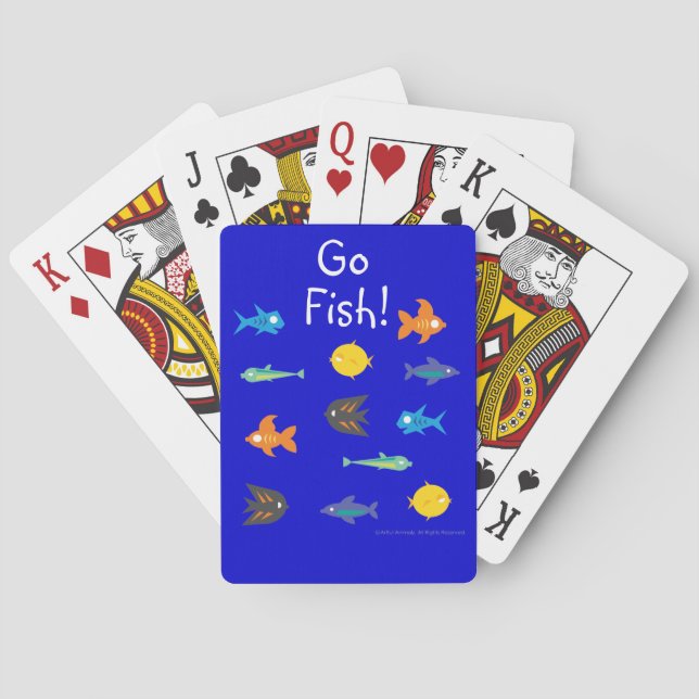 Go Fish_Some Things Fishy_deep blue sea 2 Poker Cards (Back)