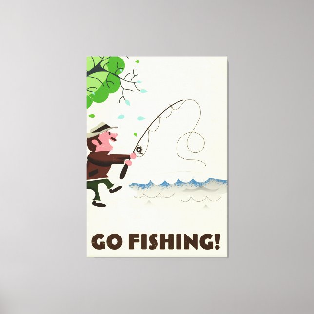 Go fishing. canvas print (Front)