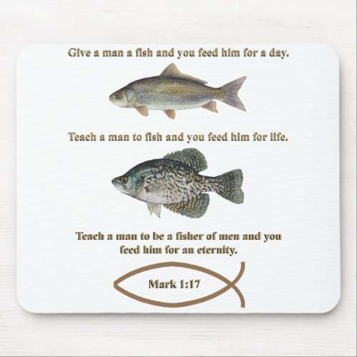 Go Fishing Christian Style Mouse Pad
