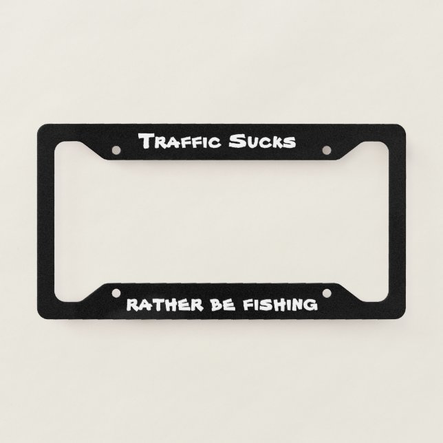 Go Fishing License Plate Frame (Front)