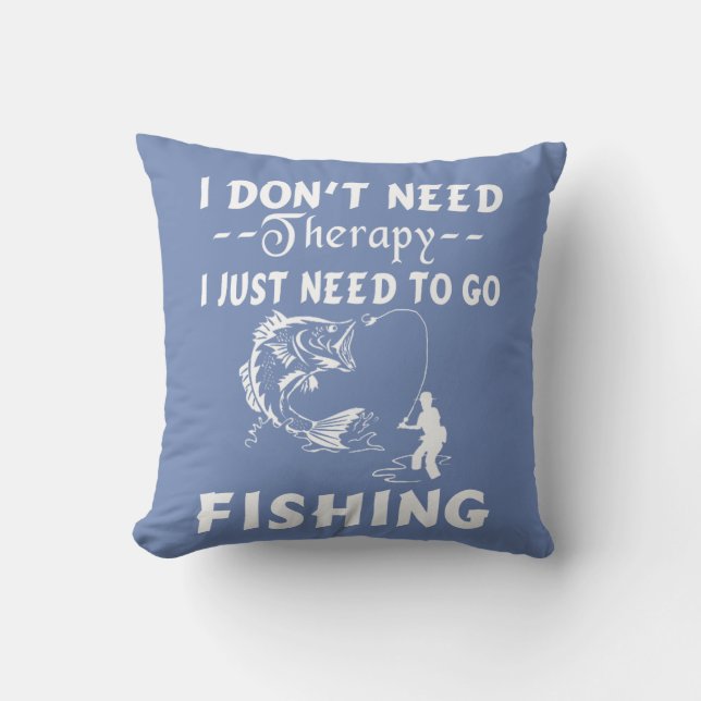 GO FISHING THROW PILLOW (Front)