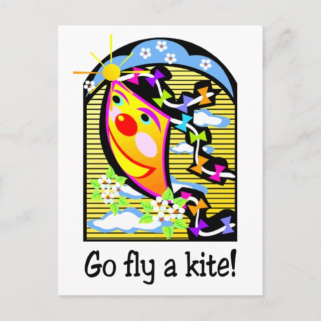 Go Fly a Kite 3 Postcard (Front)