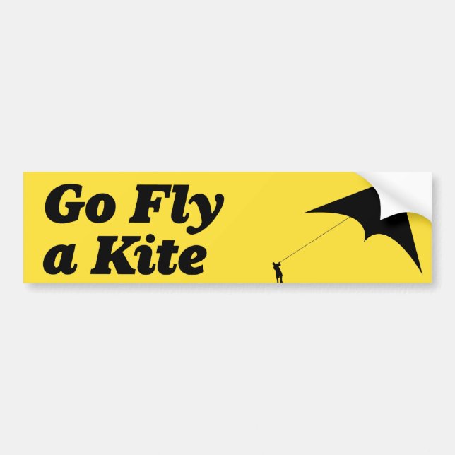 go-fly-a-kite bumper sticker (Front)