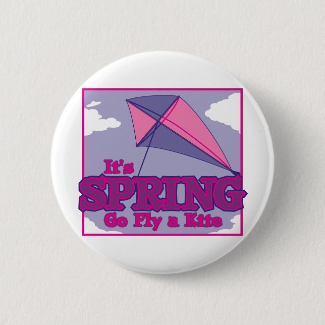 Go Fly A Kite! Pinback Button (Front)