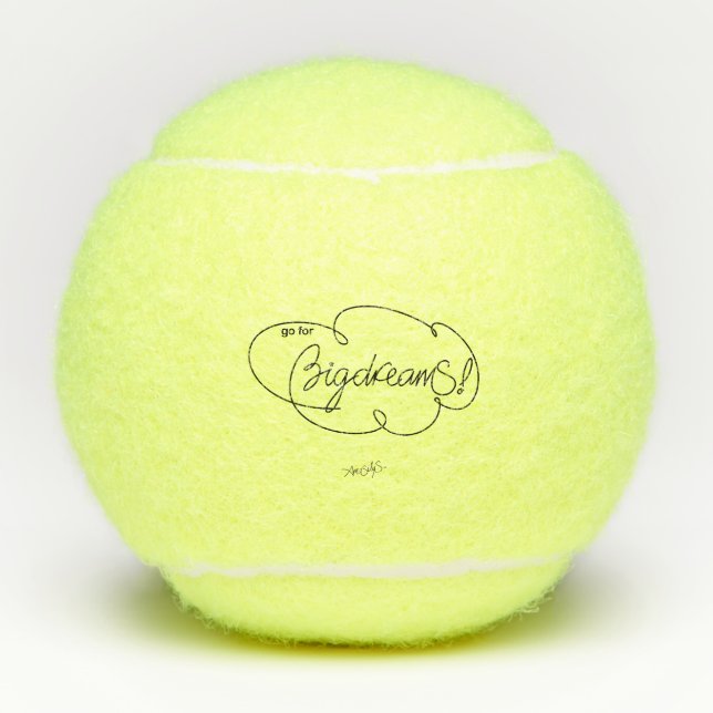 go for BIG DREAMS - Bold CloudS Tennis Ball (Front)