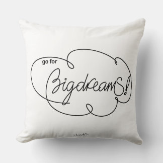 go for BIG DREAMS - Bold CloudS Throw Pillow