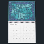 Go For It! Groovy Lettering Calendar<br><div class="desc">Created by illustration artist Chelsea Manzo @chelseazoart. This is a calendar full of fun phrases and funky lettering. Inspired by the groovy 1970s lettering art with a modern flair,  this calendar will bring personality to any space.</div>