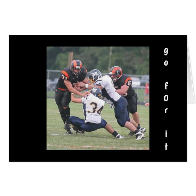 GO FOR IT-NEVER GIVE UP ENCOURAGEMENT CARD (Front Horizontal)