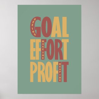 Go For It, retro colored inspirational quote