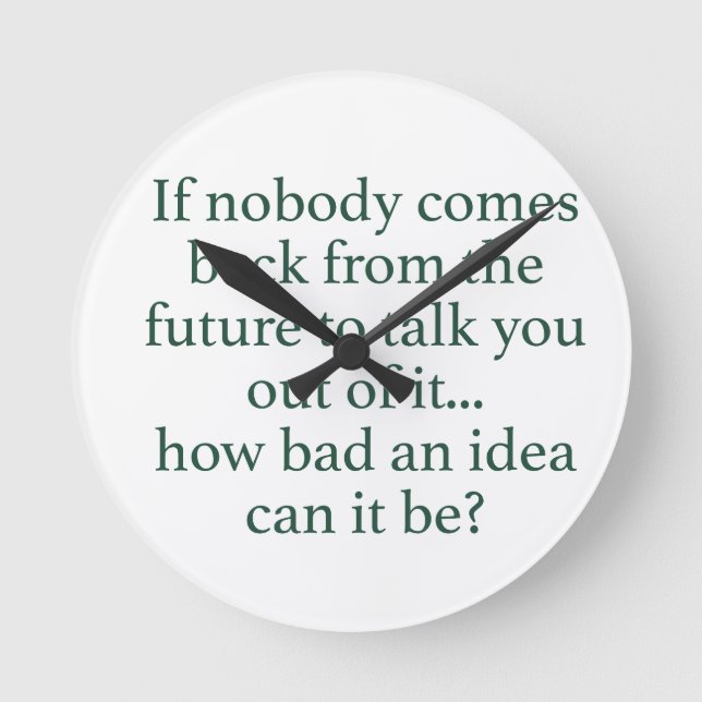 Go For It! Round Clock (Front)