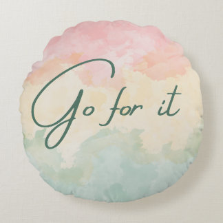 Go for it round pillow