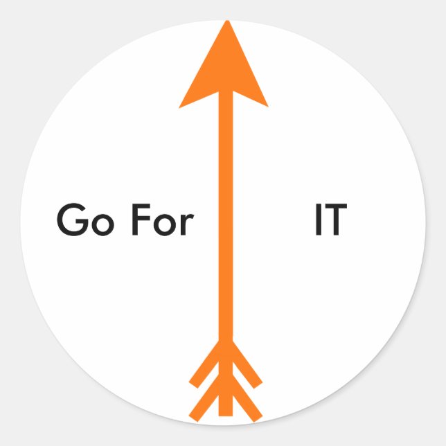 Go For IT The MUSEUM Zazzle Gifts Classic Round Sticker (Front)