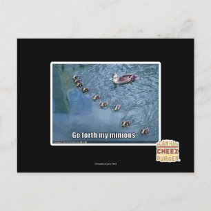 Go forth my minions postcard