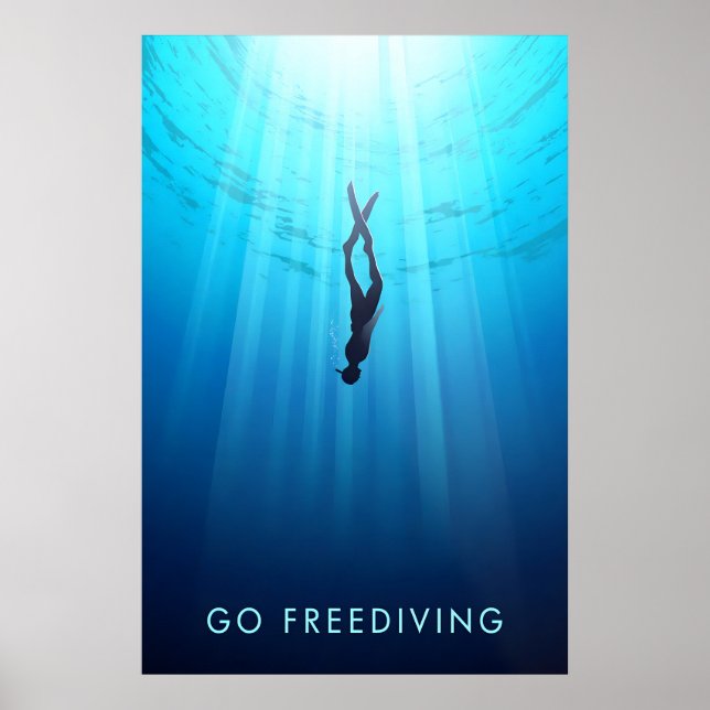 Go Freediving Travel Poster (Front)