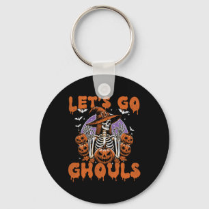 Go Ghouls Witch Retro Halloween Costume For Women Keychain
