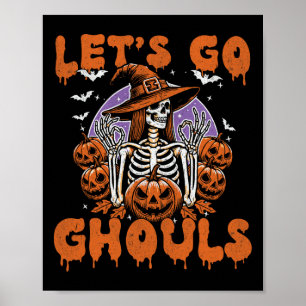 Go Ghouls Witch Retro Halloween Costume For Women Poster