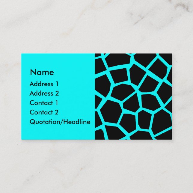 Go Giraffe - Cyan Business Card (Front)