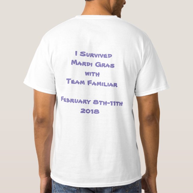 GO-GO Mardi Gras Men's Tshirt (Back)