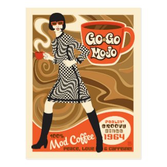 Go Go Mojo Coffee Postcard