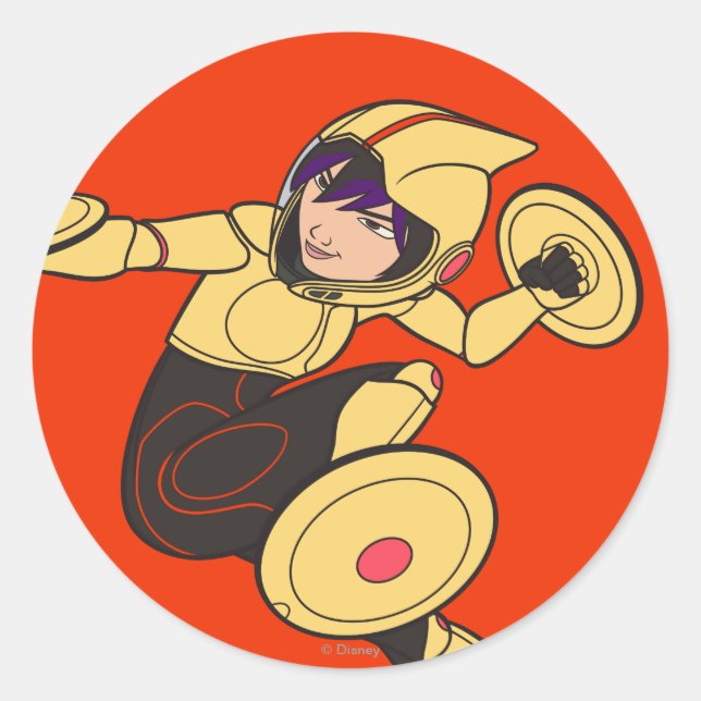 Go Go Tomago Yellow Suit Classic Round Sticker (Front)