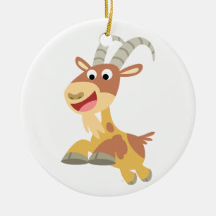 Go Goat!! (cute cartoon goat) Ornament