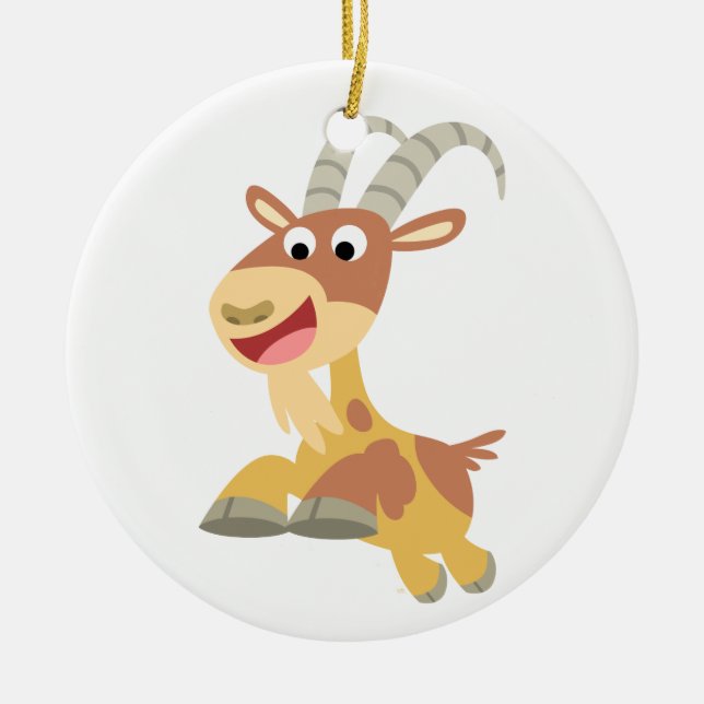 Go Goat!! (cute cartoon goat) Ornament (Front)