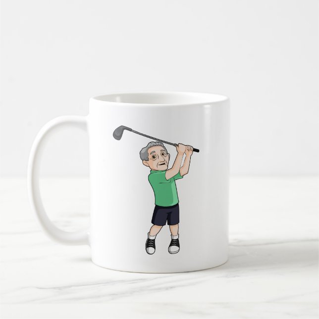 Go Grandpa Go Senior Male Golfer Coffee Mug (Left)