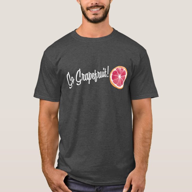 Go Grapefruit! Gray T-Shirt (Front)