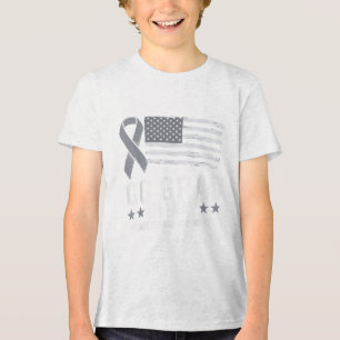 Go Gray In May Brain Cancer Awareness Month Warrio Tri-Blend Shirt