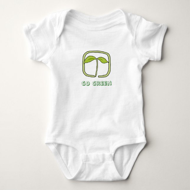 go green - baby bodysuit (Front)