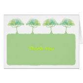 Go Green Bar Bat Mitzvah Thank You Card (Front Horizontal)