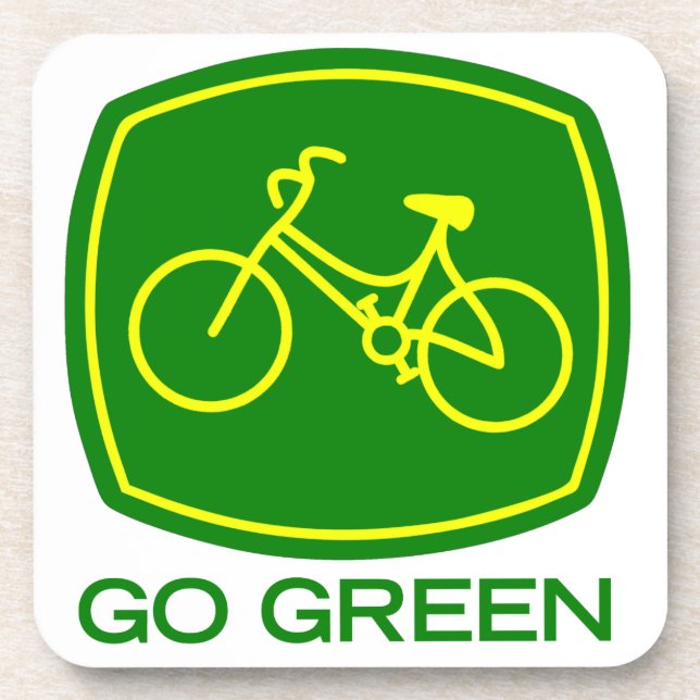 Go Green Beverage Coaster (Front)