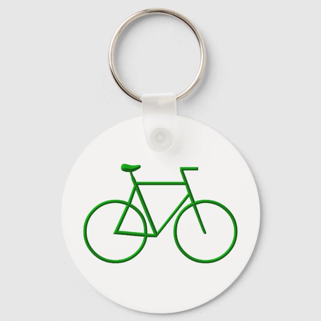 Go Green Bicycle Keychain (Front)