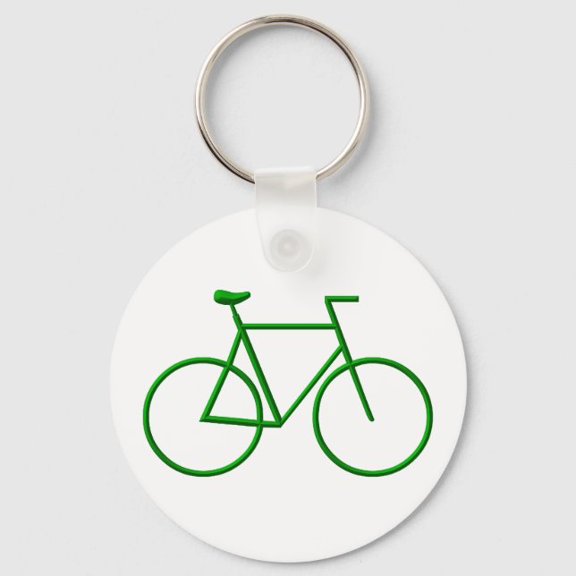 Go Green Bicycle Keychain (Front)