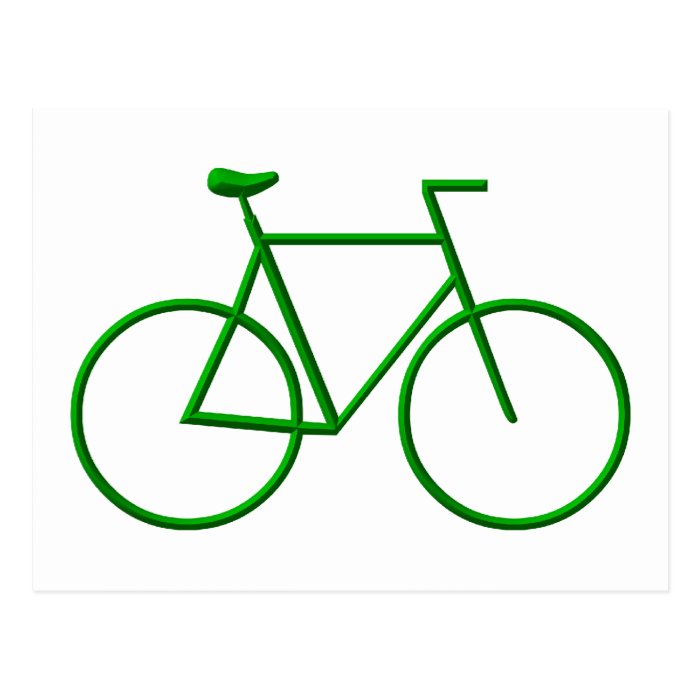 Go Green Bicycle Postcards