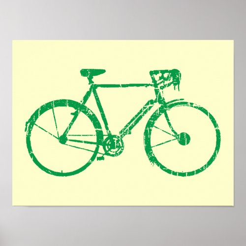 go green bicycle poster