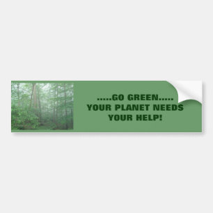 GO GREEN Bumper Sticker