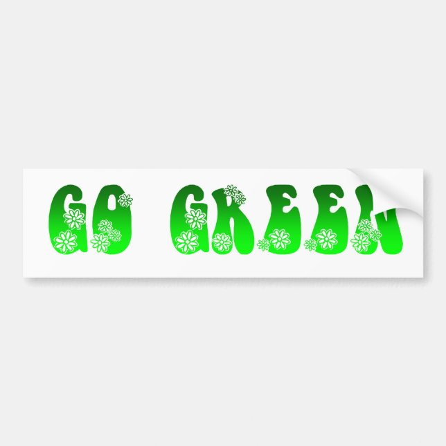 Go Green Bumper Sticker (Front)